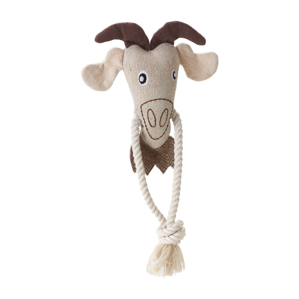 HUNTER Hundespielzeug NEBRASKA – Beige (Recyceltes Canvas & Polyesterseil)-0