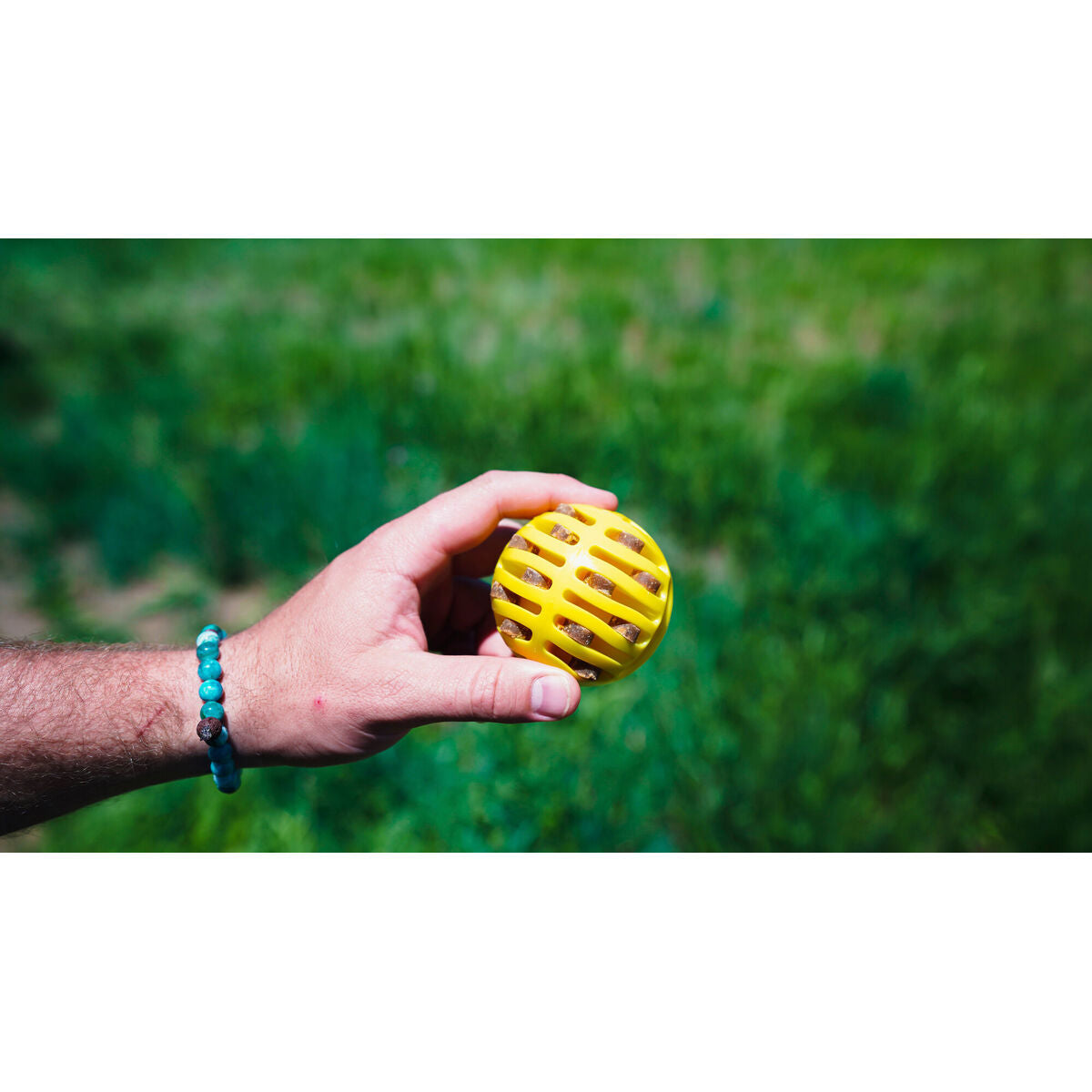 HUNTER Ball Launcher mit Gummiball – Aktiv & robust (Gelb/Orange)-1