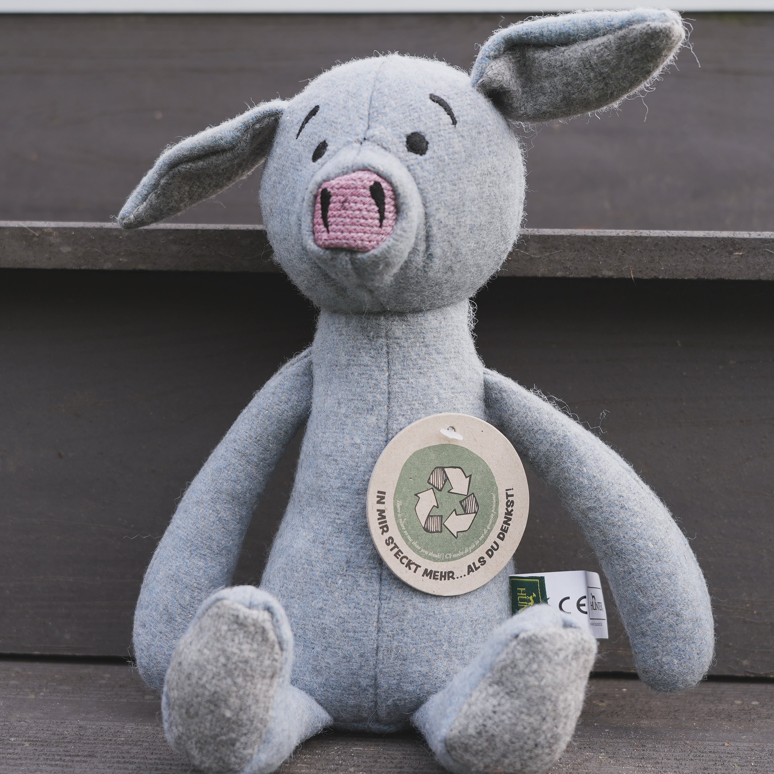 Nachhaltiges Hundespielzeug Filzschwein – weich & leise 35 cm
