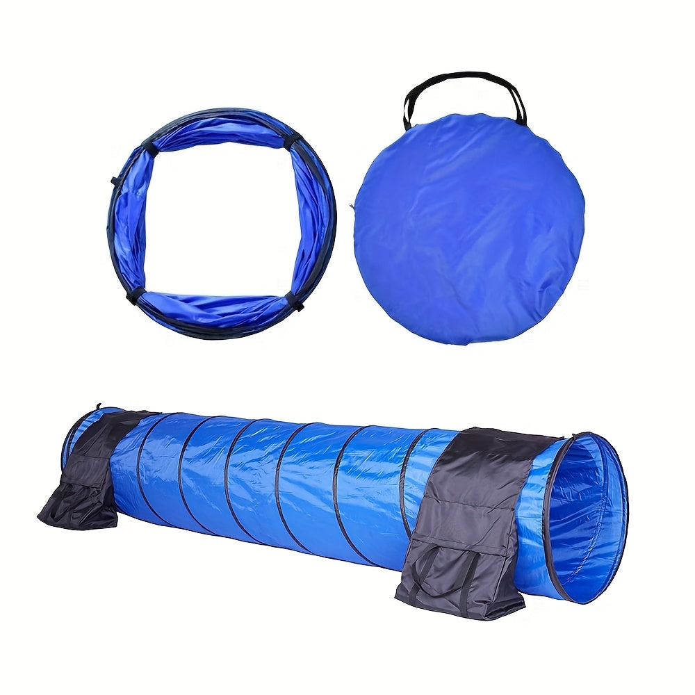 NNETM Foldable Dog Agility Training Tunnel-0