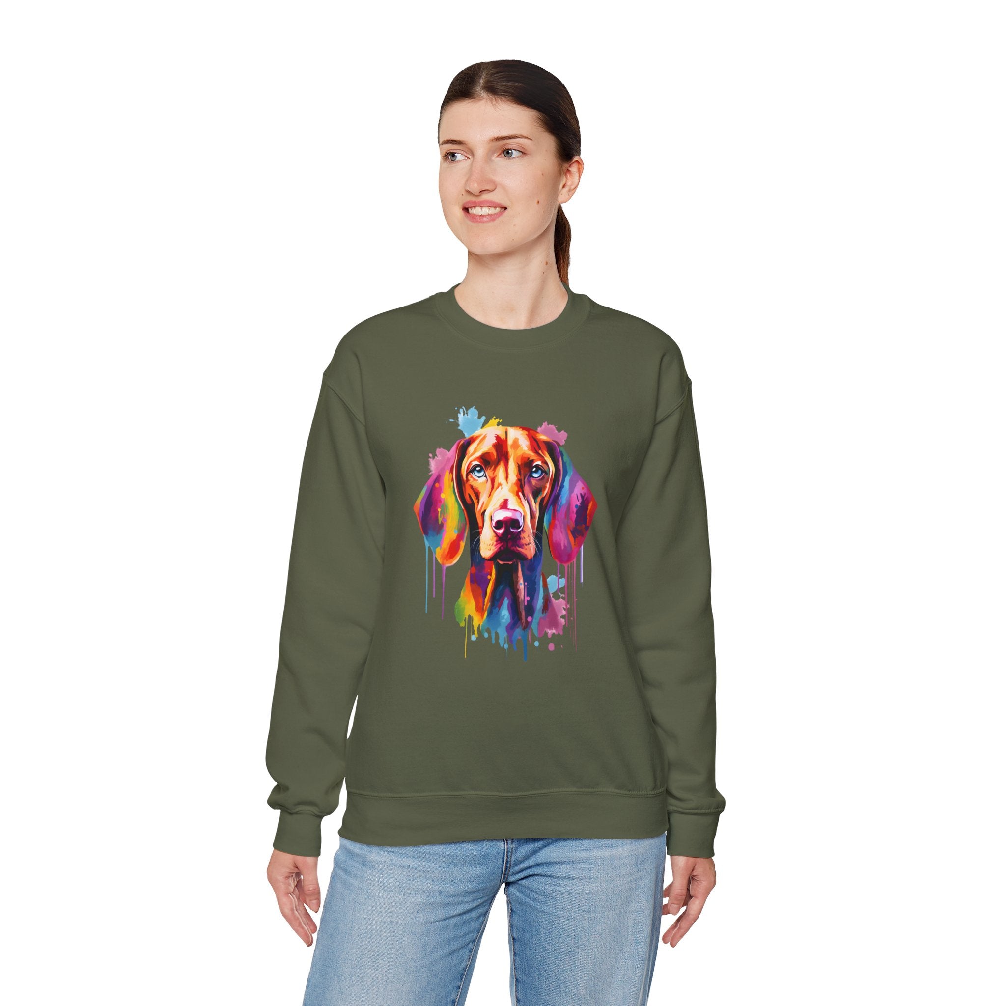 Colorful Vizsla Sweatshirt