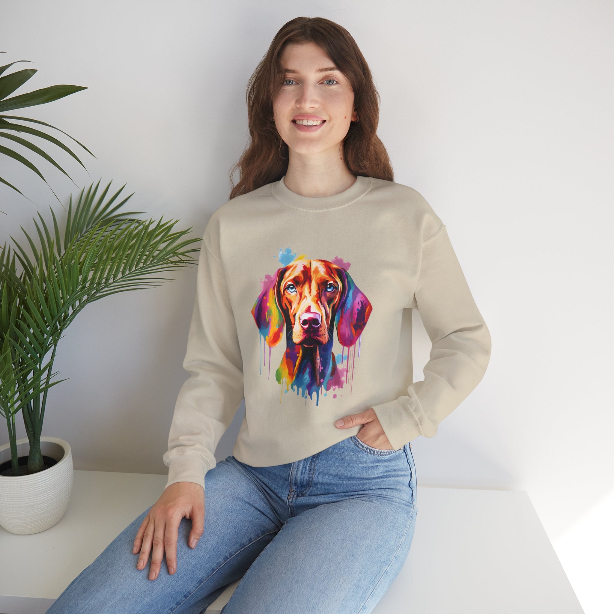 Colorful Vizsla Sweatshirt